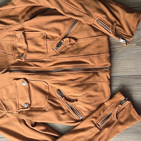 Free People Mia Faux Suede Moto Biker Jacket - Picture 4 of 8